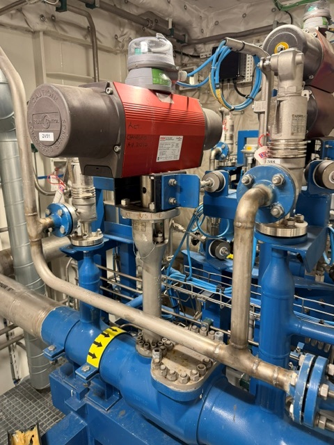 A valve actuator installed inside an FGSS room